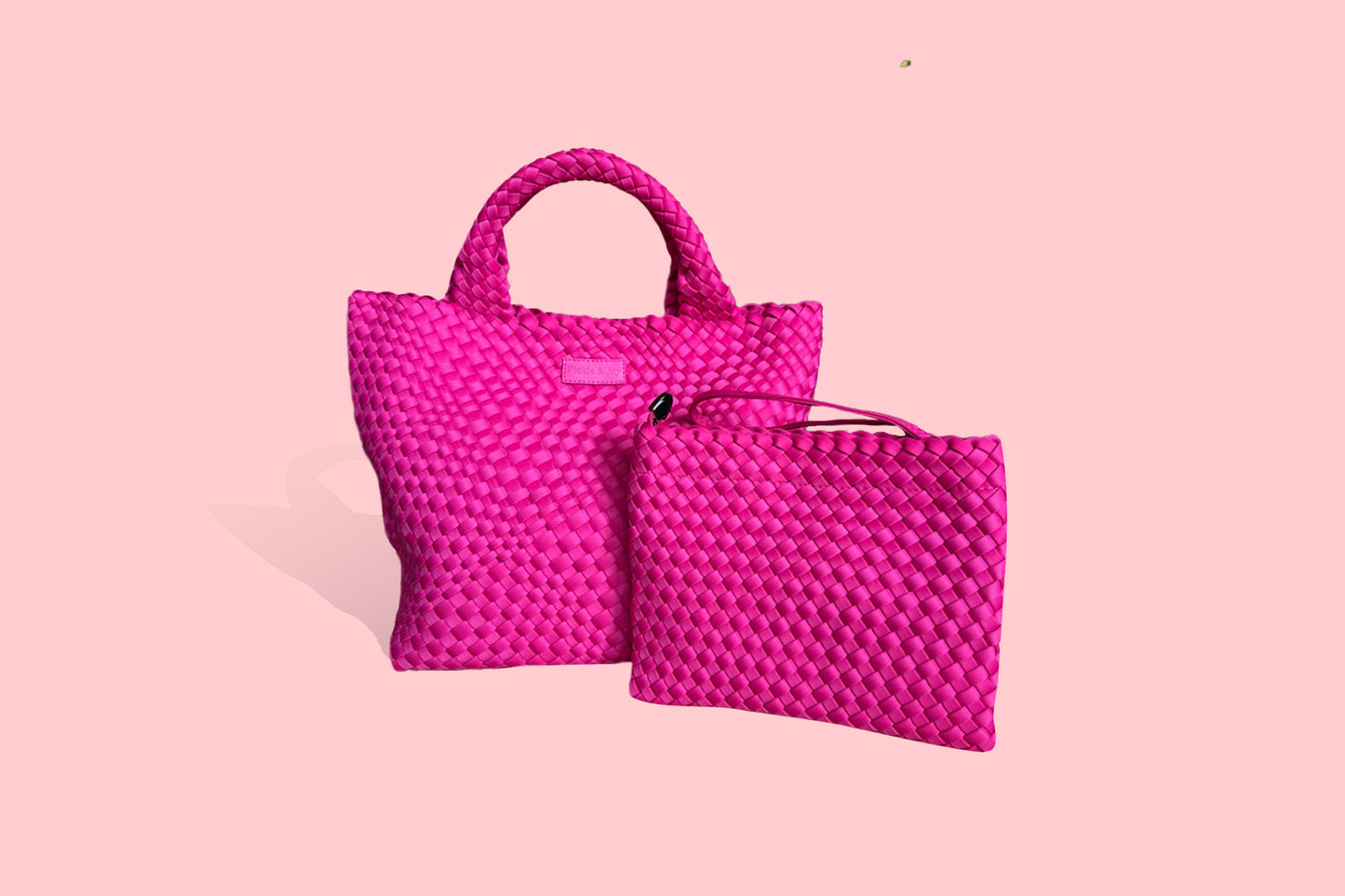 Classic Hot Pink Woven Tote