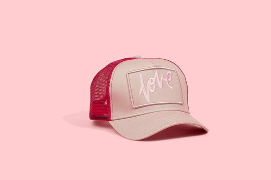 Dark Pink Love Trucker Hat